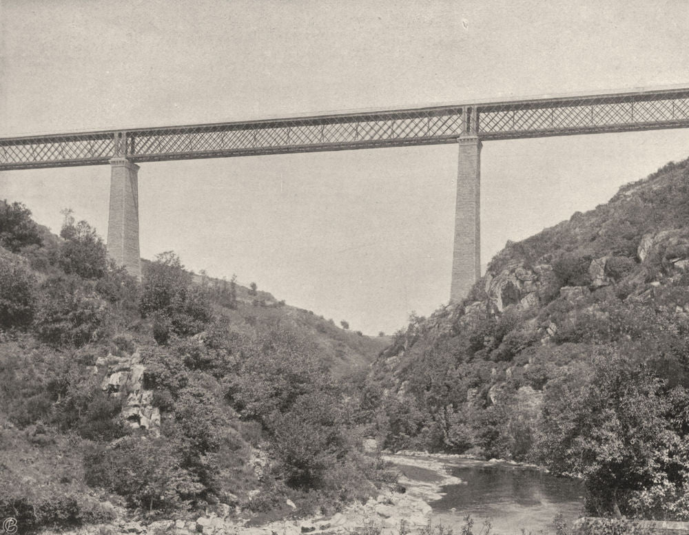 CREUSE. Viaduc de la Tardes 1904 old antique vintage print picture